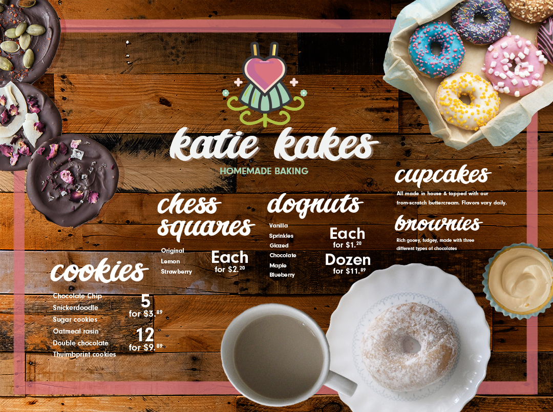 Katie Kakes menu