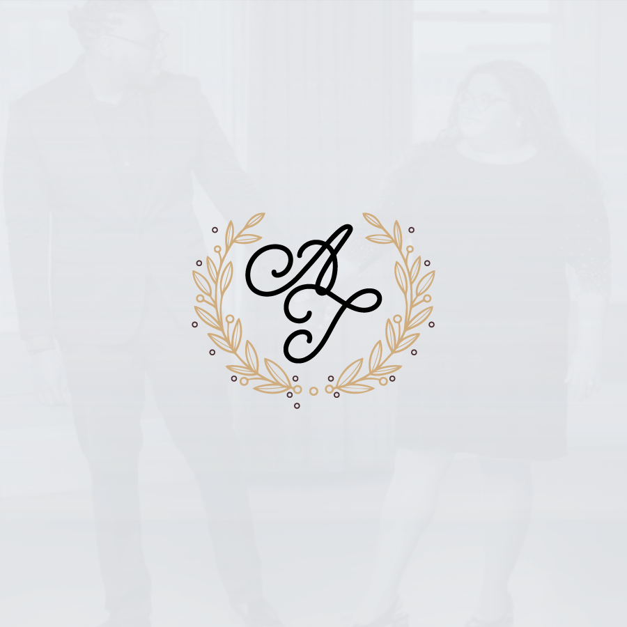 Custom illustrated wedding invitation design
