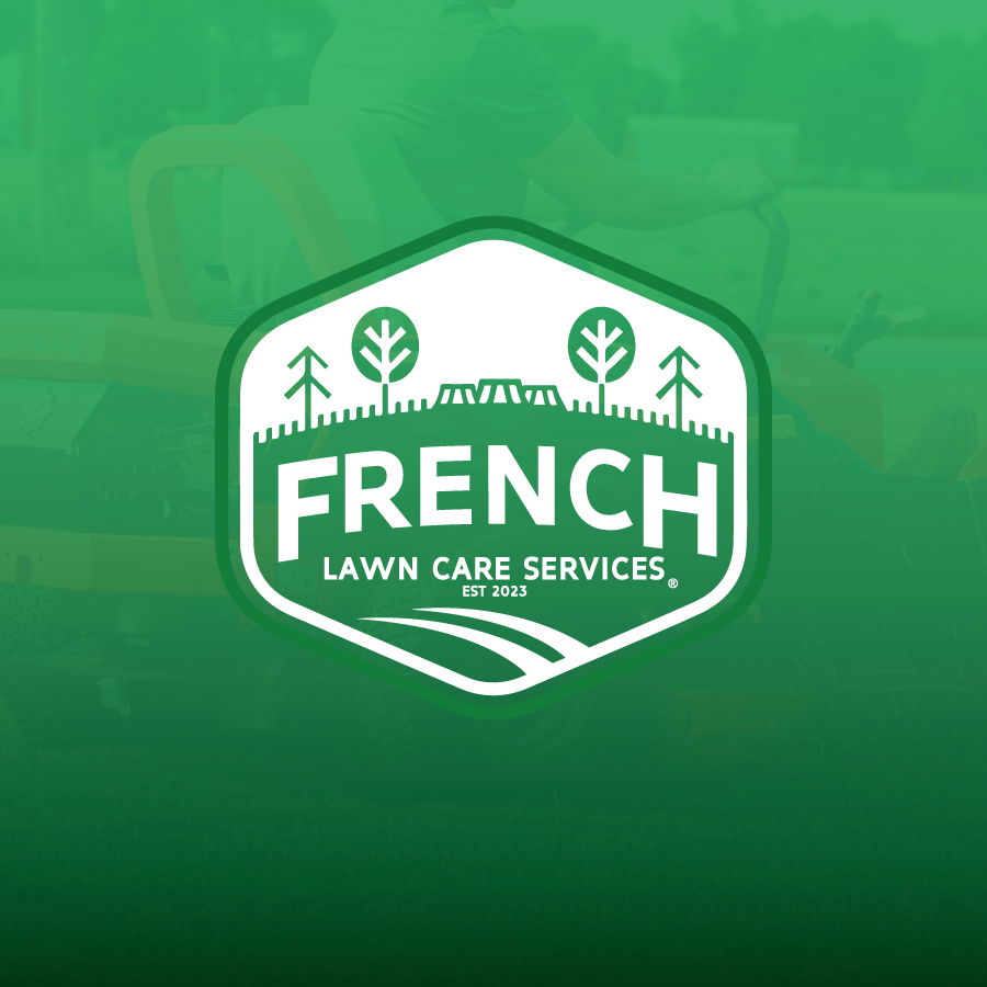 French Lawn Care service logo design and branding